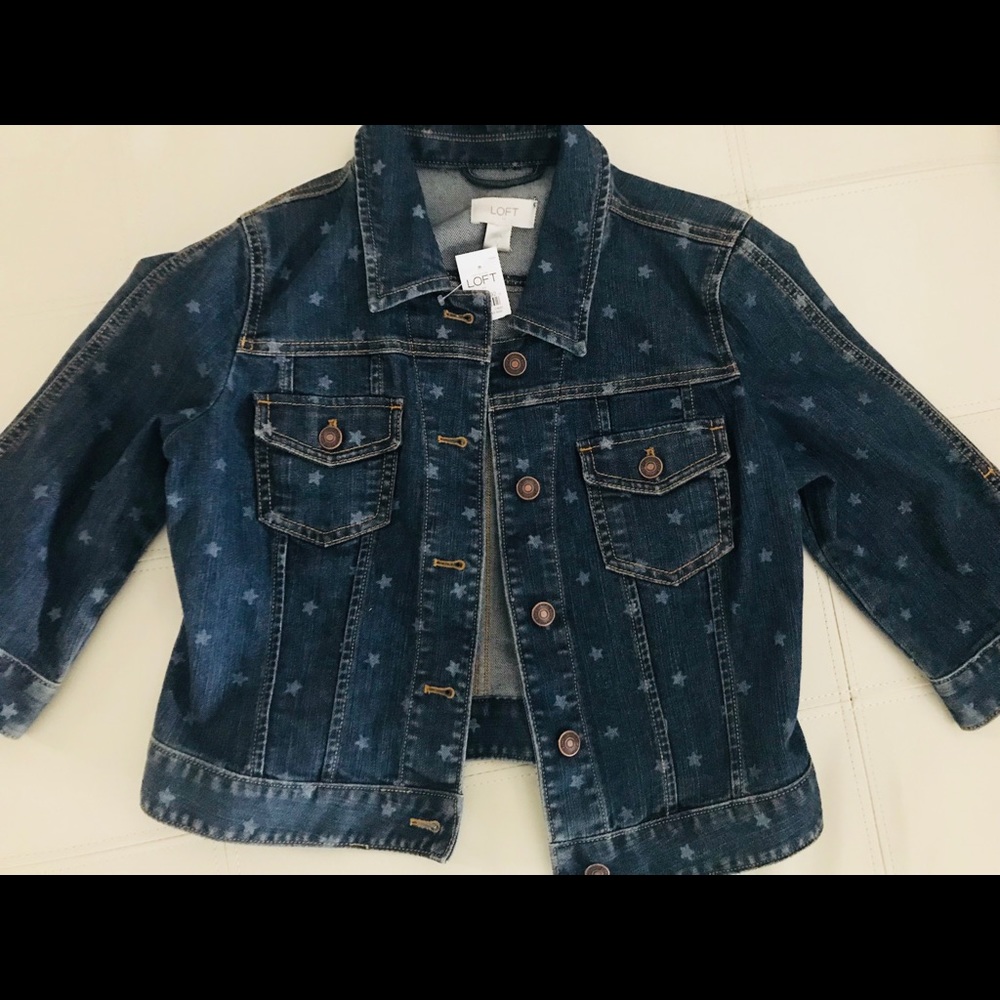 Ann Taylor LOFT cropped jean jacket